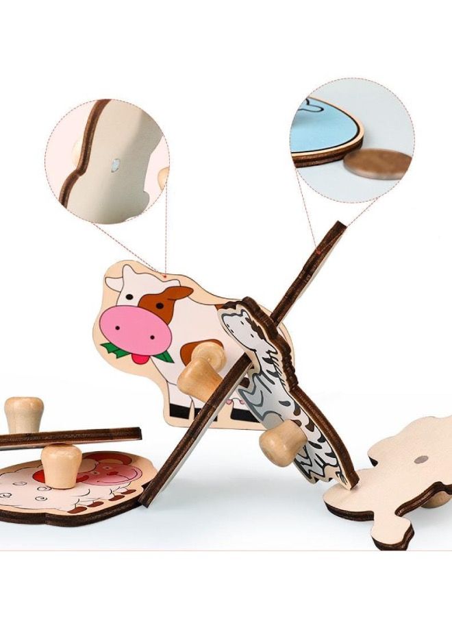 ألغاز خشبية مربوطة ولوحة تعليمية تعليمية للأطفال - Image 2