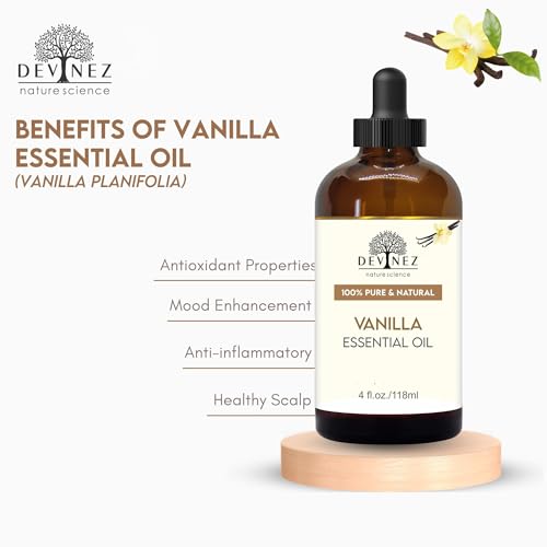 Devinez Vanilla Essential Oil (100ml) - 100% Natural in Glass Bottle for Diffusers, Easing Daily Tension, Calming Aromatherapy & DIY Skincare - Sweet Warm Aroma - Image 2
