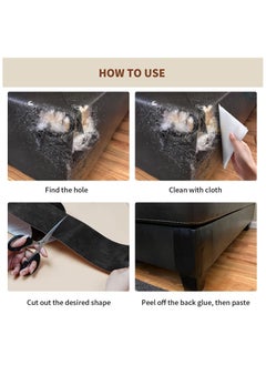 Generic Leather Tape 3X60 Inch Self Adhesive Leather Repair Patch for Sofas Couch Furniture Drivers Seat Black  - Image 3