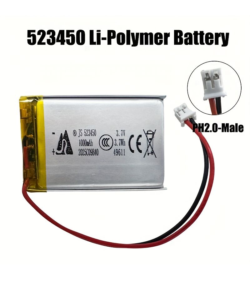 526450 3.7V 1000mAh 3.7Wh بطارية ليثيوم بوليمر قابلة لإعادة الشحن لأجهزة الألعاب وأجهزة الشحن المحمولة والأدوات الرقمية (قطعة واحدة) - Image 3
