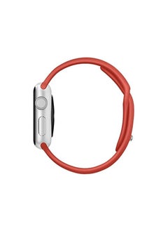 FITIT FITIT Bands for Apple Watch Band match with any Apple Watch Series 3 and Above (41mm 45mm and 49mm cases), Soft Silicone Sport Replacement Strap, Red  - Image 4