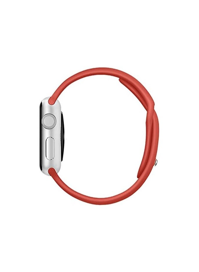 FITIT FITIT Bands for Apple Watch Band match with any Apple Watch Series 3 and Above (41mm 45mm and 49mm cases), Soft Silicone Sport Replacement Strap, Red  - Image 4