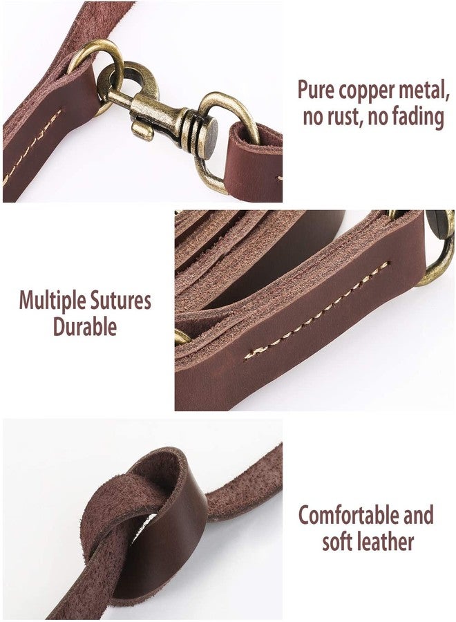 Hachiko:-Heavy Duty Double Leather Dog Leads for All Dogs 120 cm Dog Strap Leash (Brown) - Image 3