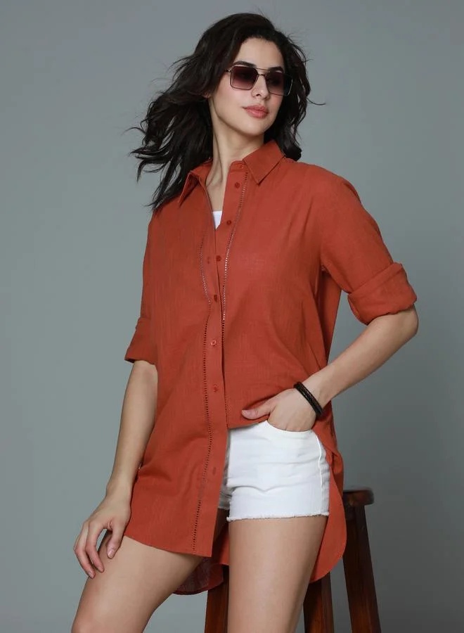 HIGH STAR Classic Oversized Spread Collar Casual Shirt by Styli
