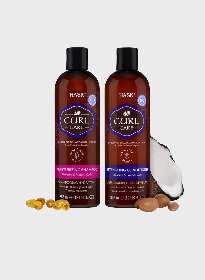 HASK Curly Care Shampoo 355Ml & Conditioner 355Ml X2 Value Pack