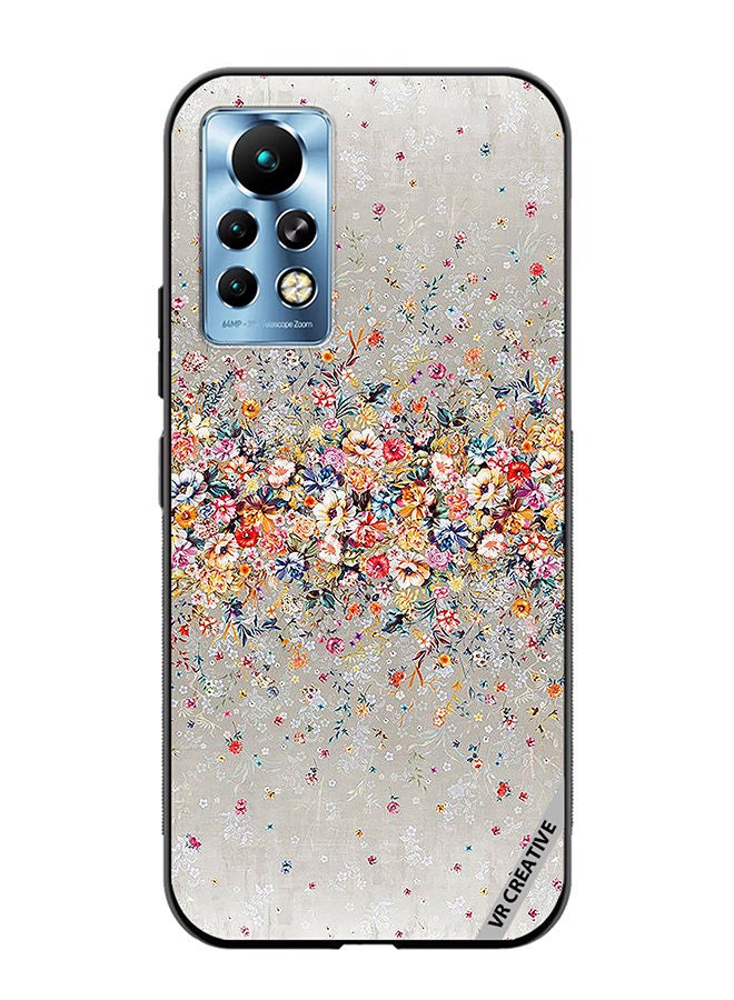 Protective Case Cover For Infinix Note 11 Pro Digital Floral Garland Design Multicolour