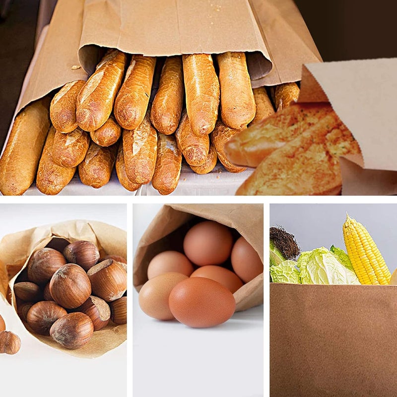 Mintboo Paper Lunch Bags 50 Count Large Brown Lunch Bags 8LB Brown Paper Bags Sack Bulk Strong for Small Business - Image 5