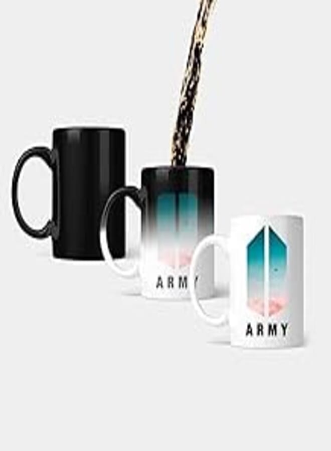 BTS Army - Porcelain Magic Mug - Black