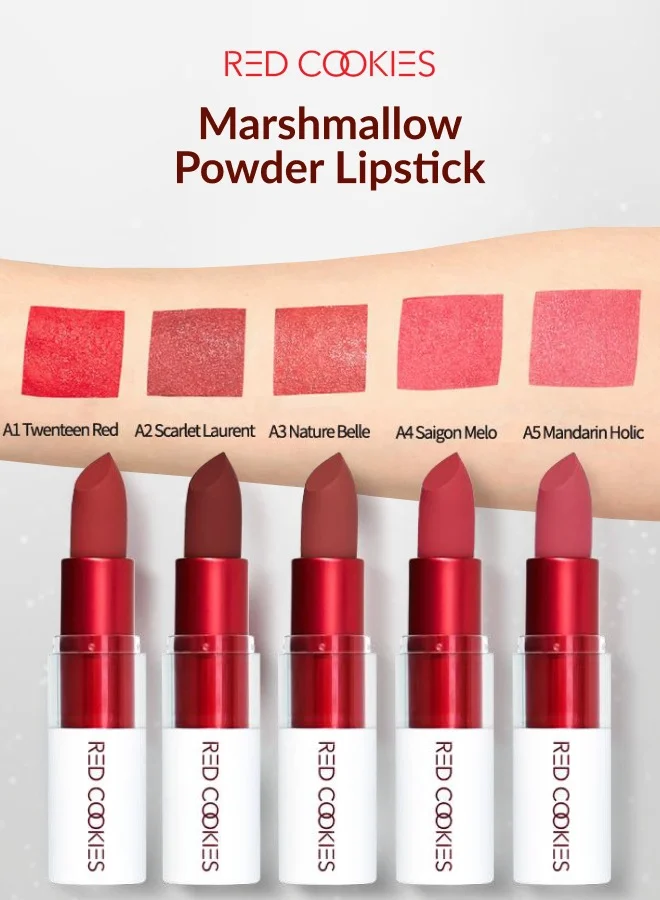 RED COOKIES Korean Marshmallow Powder Lipstick - Shade: A4 Saigon Melo
