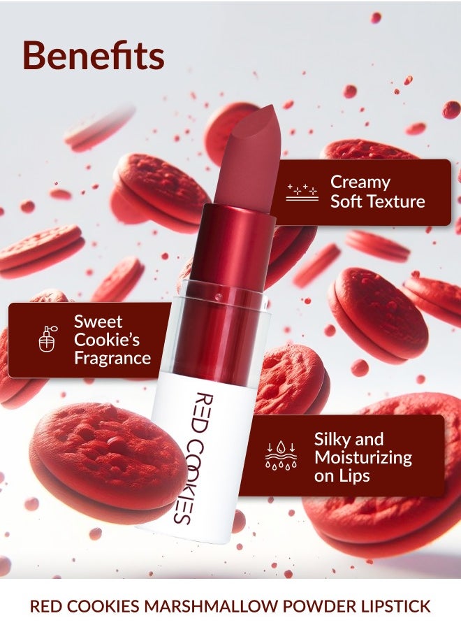 RED COOKIES - Korean Marshmallow Powder Lipstick - Shade: A4 Saigon Melo - Image 1