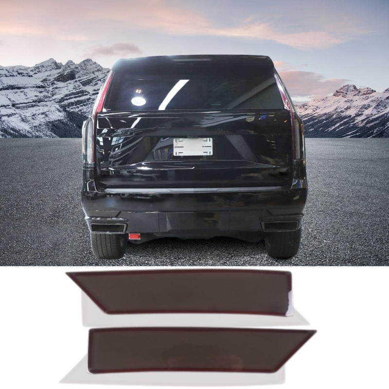 غطاء مصباح الضباب الخلفي المدخن متوافق مع كاديلاك إسكاليد 2021 2022 2023 غطاء زينة أضواء الصدام الخلفي