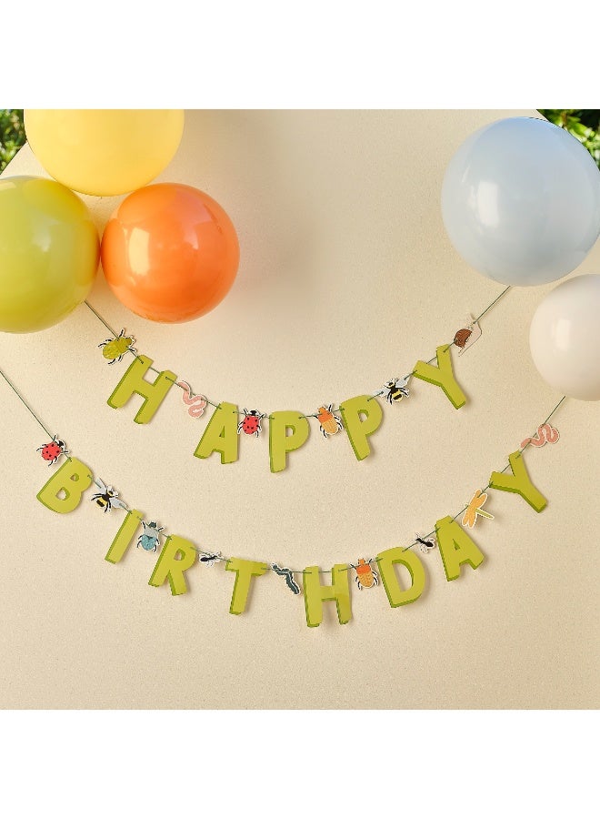 Ginger Ray Bug Party Happy Birthday Bunting - Image 1