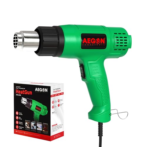 AEGON AHG-2500 2000W Professional Heat Gun – Dual Adjustable Temp 190°C-700°C, 2-Speed Airflow (250-550 L/min) | Ideal for DIY, Shrink Wrapping, Packing & Paint Removal - Image 1