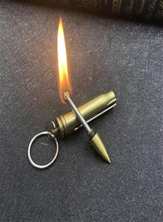 BOLLAER Matchstick Fire Starter, Fire Starter Flint Match Lighter Keychain Outdoor Camping Emergency Survival Gear, Best Gift for Outdoor Sports Enthusiasts - Image 2