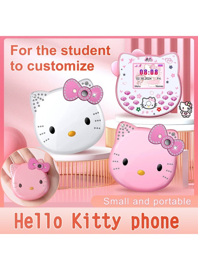 Hello Kitty Kids Phone - Button-Operated Bar-Style Mini Cartoon Phone, Cute & Compact, Portable Calling Device for Pupils  - Image 1