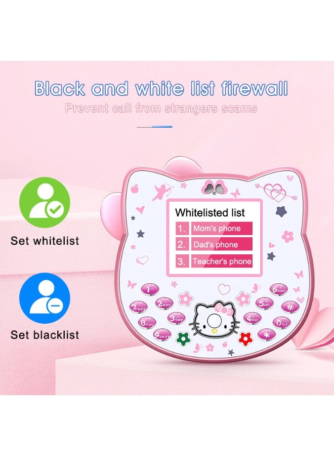 Hello Kitty Kids Phone - Button-Operated Bar-Style Mini Cartoon Phone, Cute & Compact, Portable Calling Device for Pupils  - Image 3