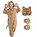 Ezuwail Cheetah Costume Kids Leopard Costume Gloves Mask Cheetah Onesie Bodysuit Cosplay for Girls Boys - Image 3