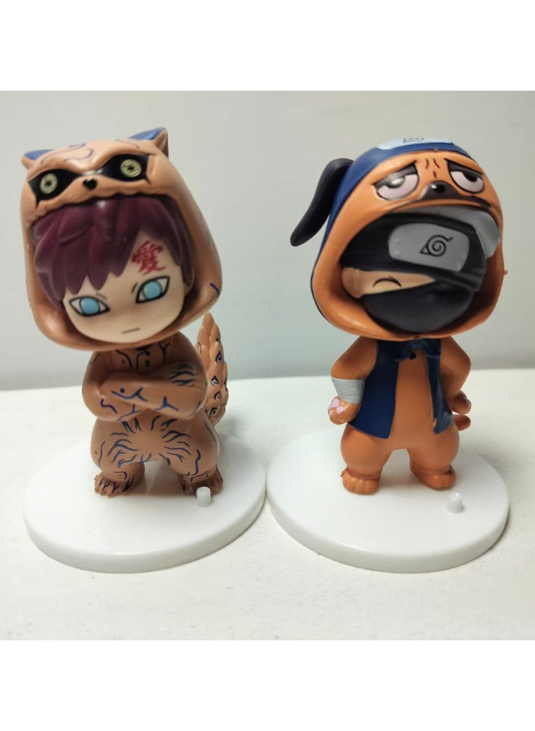 عام مجموعة من 8 قطع تتكون من مجسمات ناروتو ذات القدرات النفسية. تتضمن هذه المجموعة دمى من ناروتو في أزياء حيوانات الذيل، وهي يمكن استخدامها كشكلات للزخارف أو زخارف للسيارات أو زخارف للكعكات أو إكسسوارات تزيين. - Image 2