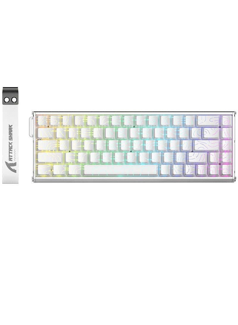Attack Shark X68MAX Rapid Trigger Aluminum Keyboard Magnetic Switch 60% Wired 8KHz Magnetic Keyboard With 0.005mm RT Accuracy, Support RT/Snap Tap/DKS/MT/TGL  - Image 1