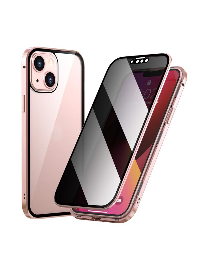 اس-توب جراب لهاتف iPhone 13 mini مضاد للتجسس بإطار معدني مغناطيسي وغطاء هاتف من الزجاج المقوى مزدوج الجوانب - Image 1