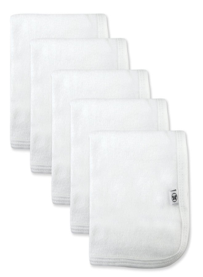 HonestBaby Unisex Baby Organic Cotton Washcloth Multi-Pack Winter Accessory Set, 5-Pack Honestly Pure White, One Size - Image 1