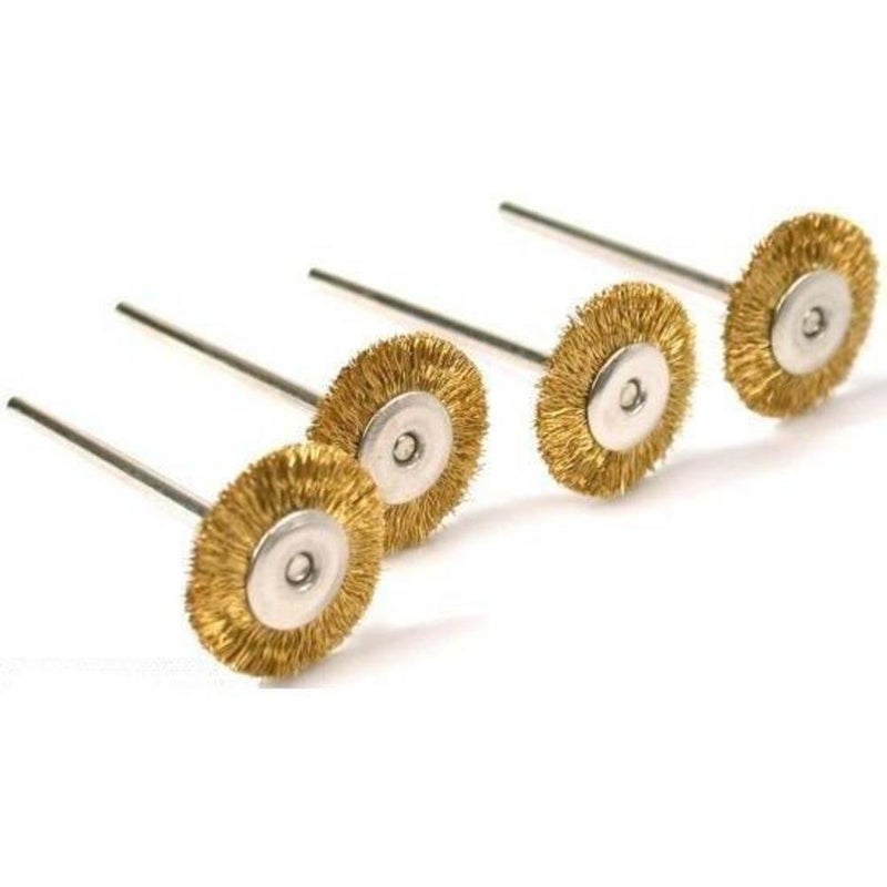 Preamer 20pcs Dia 25mm Rotary Tool Brass Wheel Wire Brush Set - Fits Dremel,1/8" Shank,Clean, Polish, Prep - Image 5