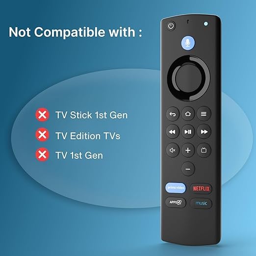 LOUTOC Original Replacement Voice Remote Control for FlRE TV Stick and for AMZ FlRE TV Stick, Black - Image 2