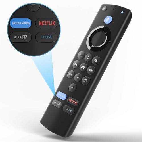 LOUTOC Original Replacement Voice Remote Control for FlRE TV Stick and for AMZ FlRE TV Stick, Black - Image 3