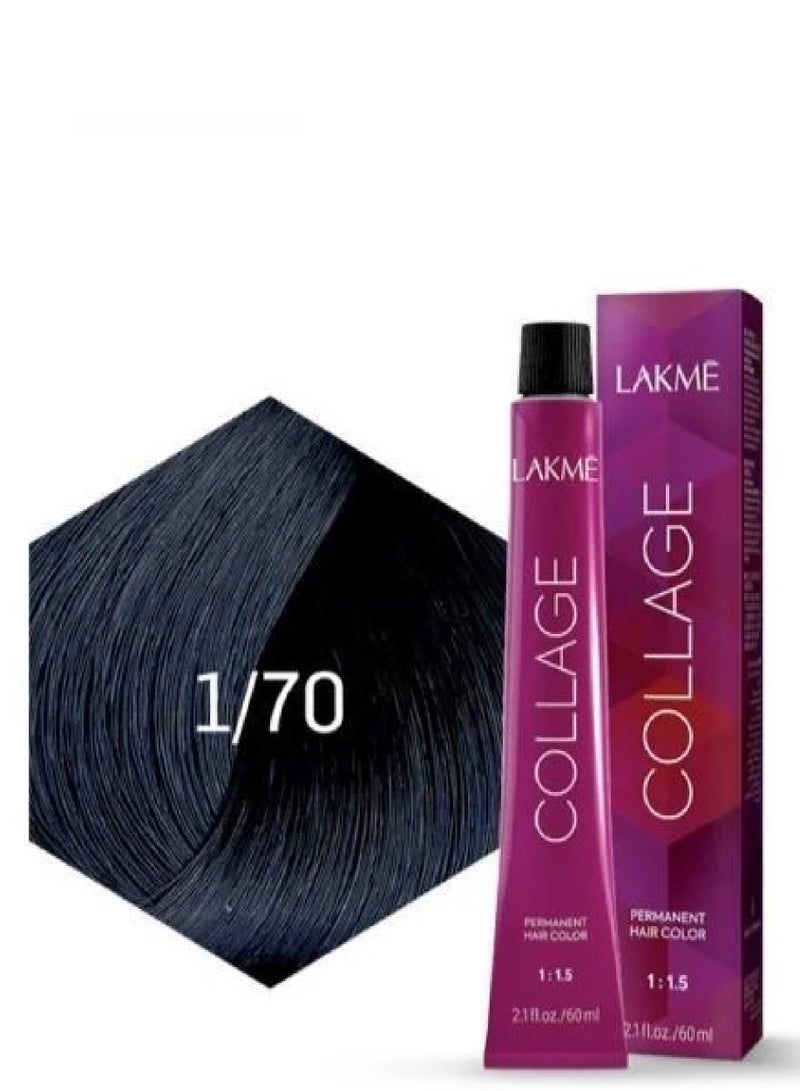 LAKME Collage Permanent Hair Dye 1/70 Blue Black 60ml