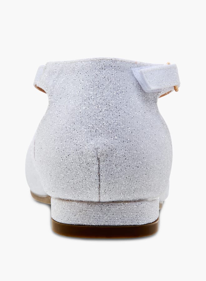 جونيورز حذاء باليرينا مزين للبنات بإغلاق بشريط لاصق - Image 5