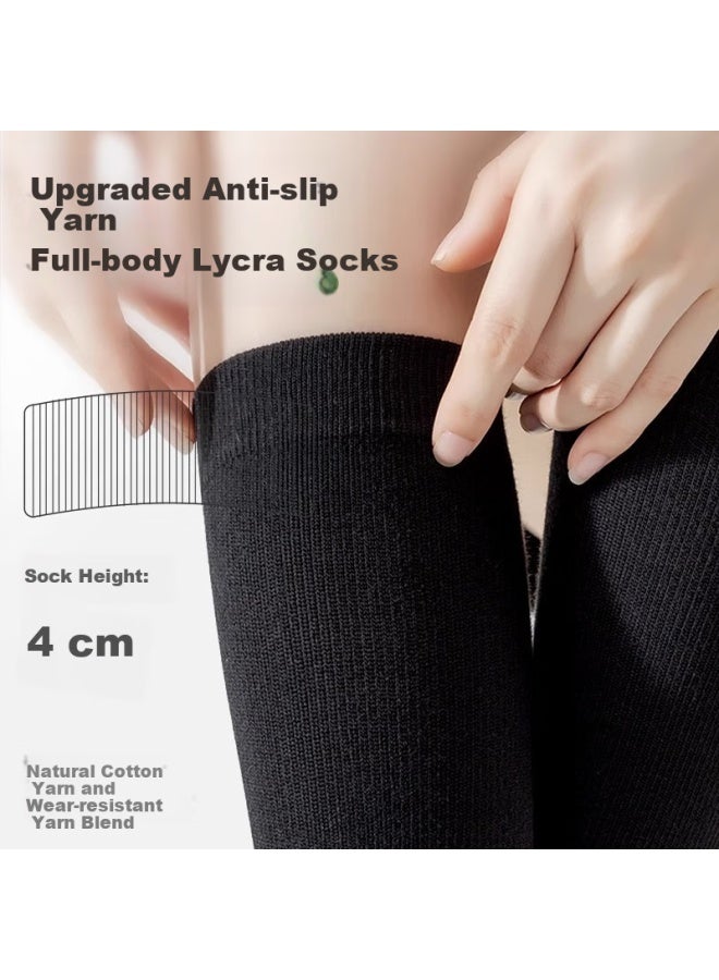 Picking up socks Pick Up Socks Pressure Over-the-knee Socks Women Spring Summer Strong Pressure Slim Leg Mid-tube Jk Socks Long Socks Anti-slip Black Long Tube Socks - Image 1