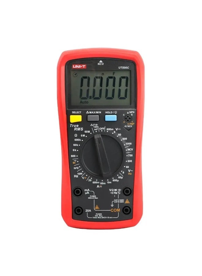 UNI-T Uni T Digital Multimeter AC/DC Voltage AC/DC Current 20A Resistance Capacitance Frequency Temp - Image 1