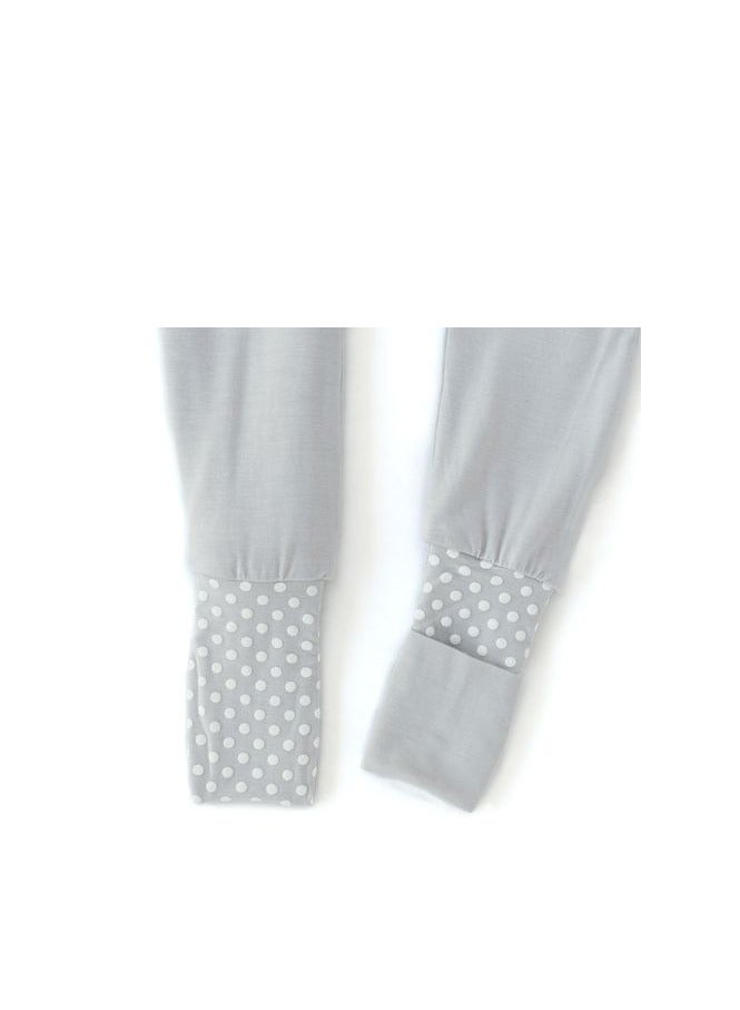 Anvi Baby Organic Zipper Romper  95% Bamboo 5% Spandex Cloudy Grey 0 to 3 months - Image 3