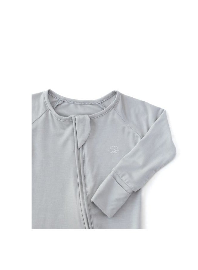 Anvi Baby Organic Zipper Romper  95% Bamboo 5% Spandex Cloudy Grey 0 to 3 months - Image 2