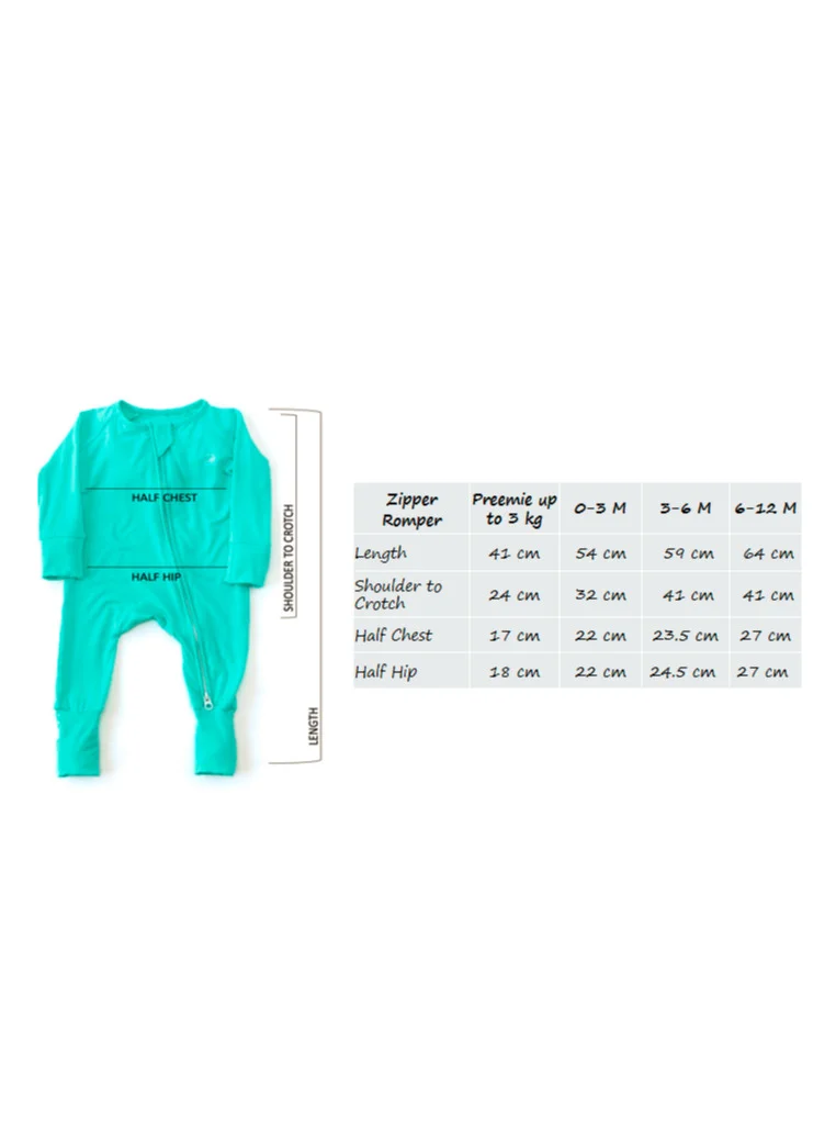 Anvi Baby Organic Zipper Romper  95% Bamboo 5% Spandex Cloudy Grey 0 to 3 months