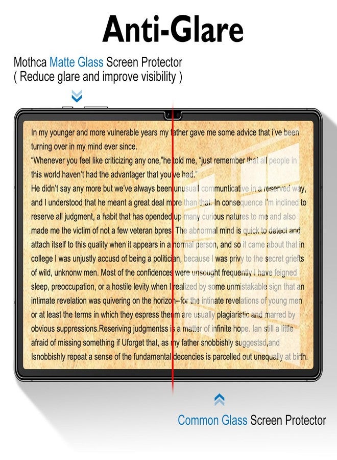 موثكا واقي شاشة زجاجي غير لامع من موثكا لجهاز جالاكسي تاب إس 10 بلس/إس 9 بلس/إس 9 إف إي بلس مقاس 12.4 بوصة، مع إطار سهل التركيب، زجاج مقوى مضاد للوهج وبصمات الأصابع لجهاز تاب إس 10 بلس/إس 9 إف إي بلس/إس 9 بلس، ناعم الملمس. - Image 3