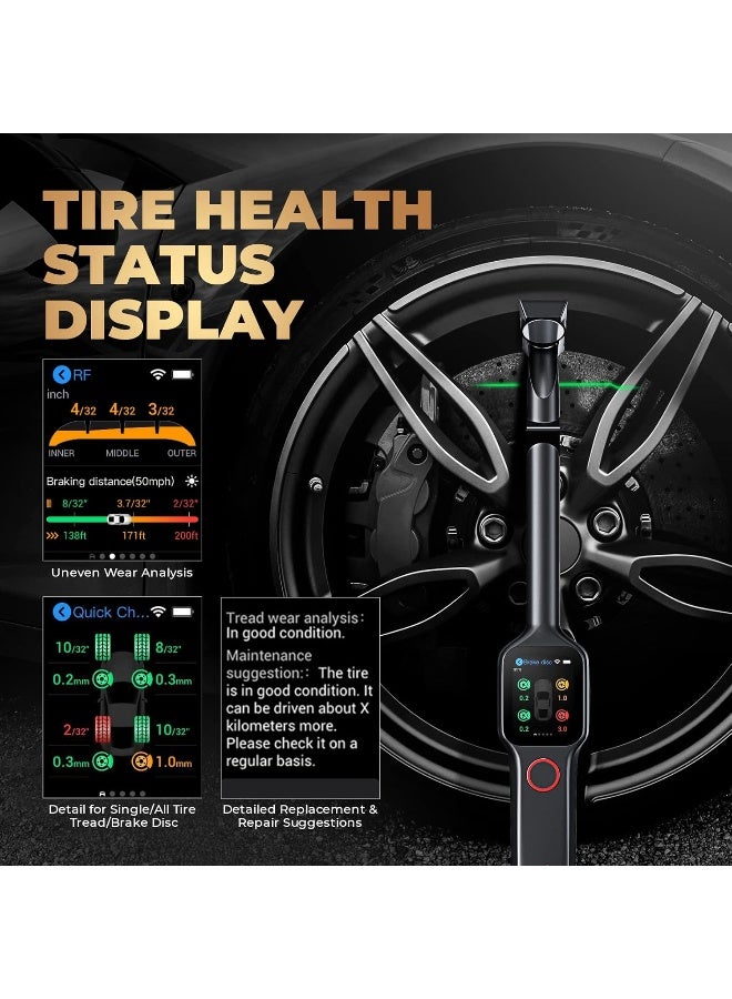 Autel TPMS Tool MaxiTPMS TBE200E, Tire Depth & Disc Wear Laser Examiner - Image 4