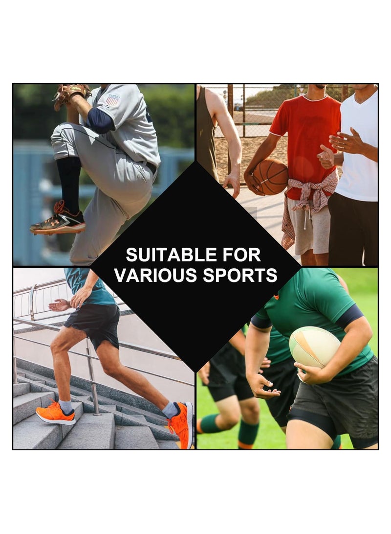 SYOSI Volleyball Knee Calf Pads for Adults Compression Leg Sleeves Protection for Youth Adults Sports Football, Basketball, Running (Large, Black)  - Image 2