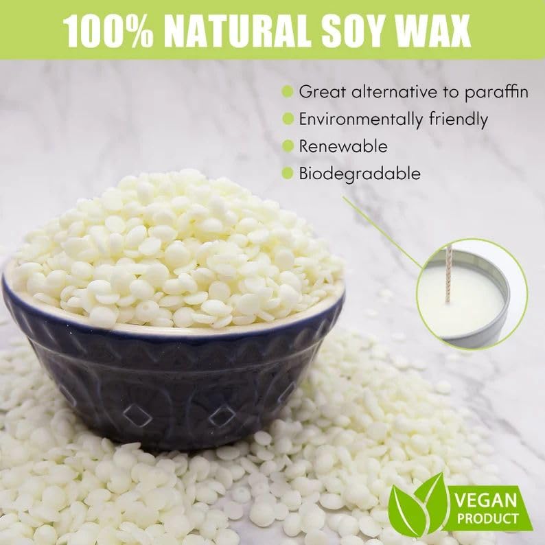 UKIYO INTERNATIONAL UKIYO international Natural Soy Wax Beads for Candle Making 1kg 100 Pure Premium SOYA Candle Wax Pellets - Image 5