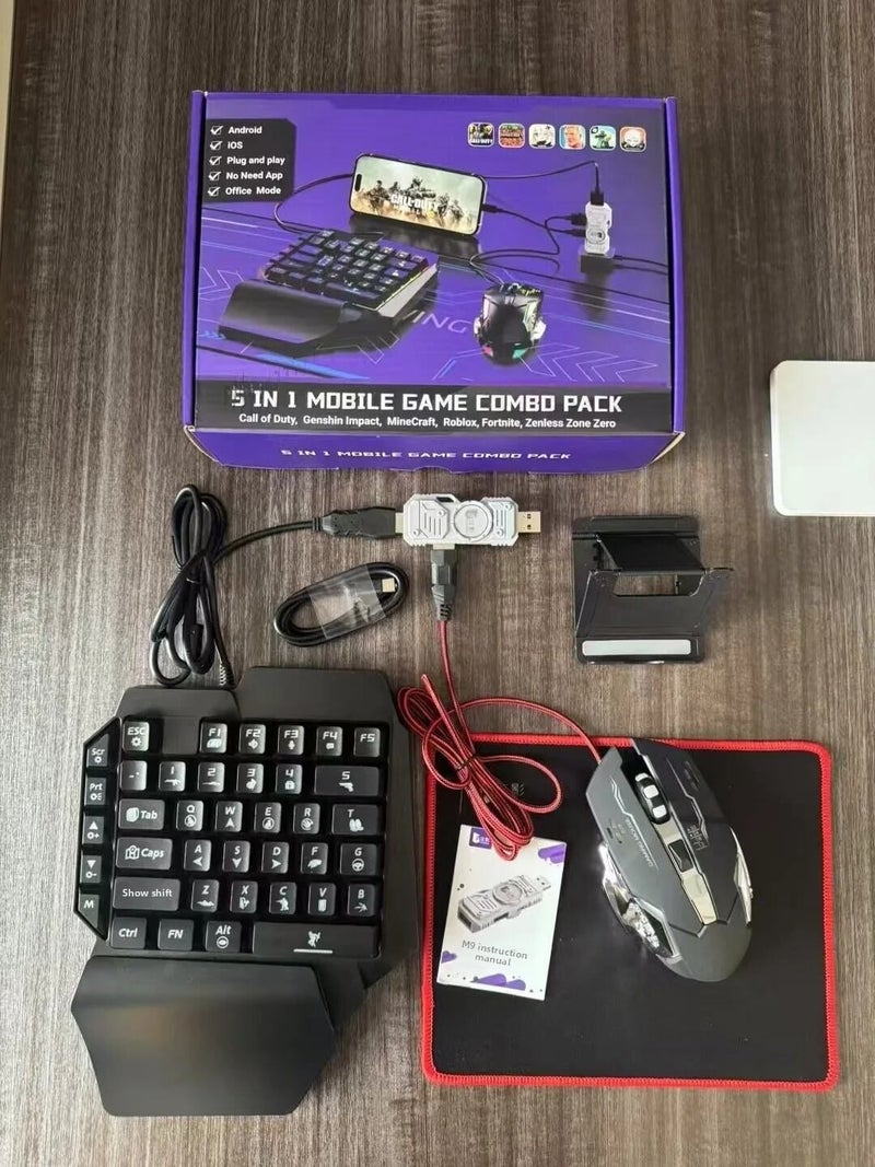 Gamwing M9 Mobile Gaming Keyboard and Mouse Converter, Supports Android iOS Game Controller - Image 5
