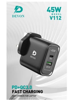 Devon Devon 45W Wall Charger PD + USB Port  - Image 2
