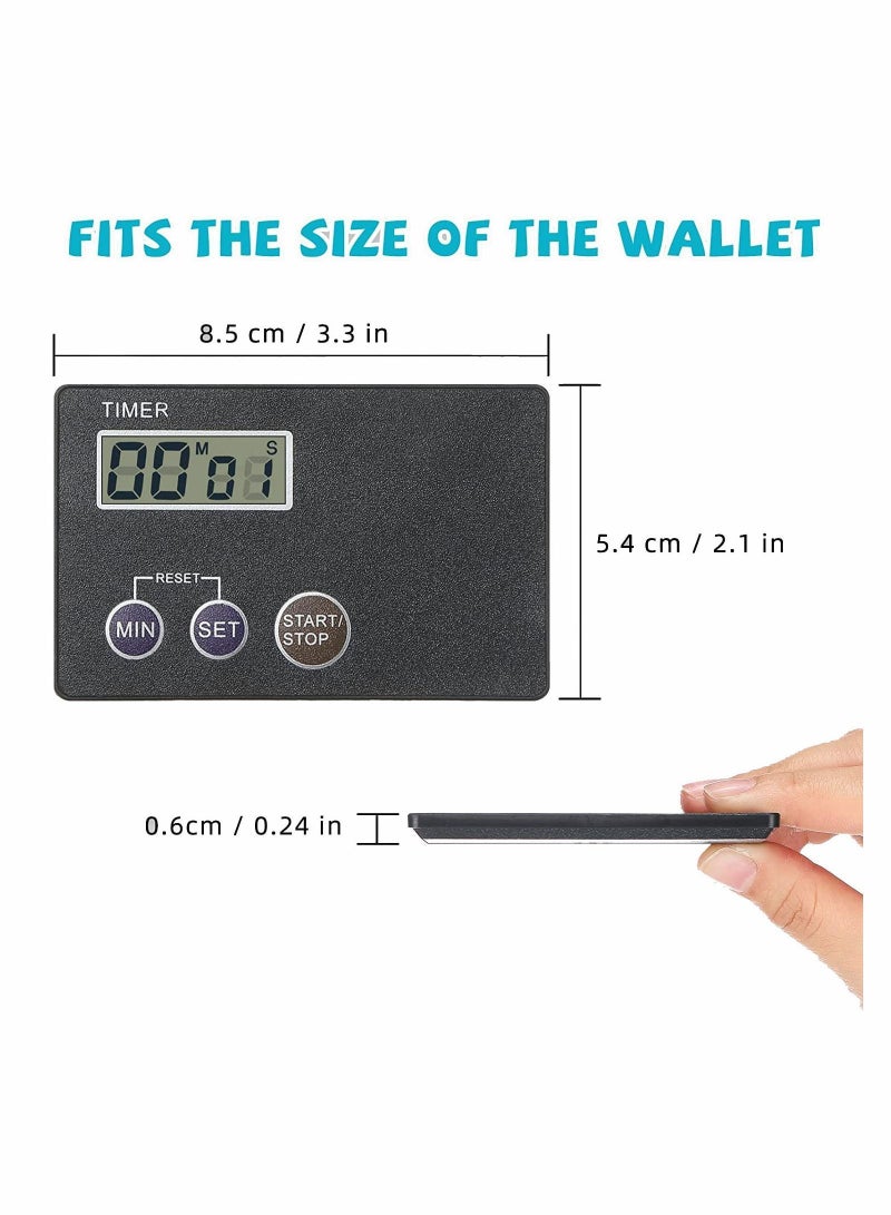 NIBEMINENT 4 Pieces Magnetic Digital Kitchen Timer by Professional Chefs Lightweight Cooking Baking Portable Countdown Alarm - Image 4