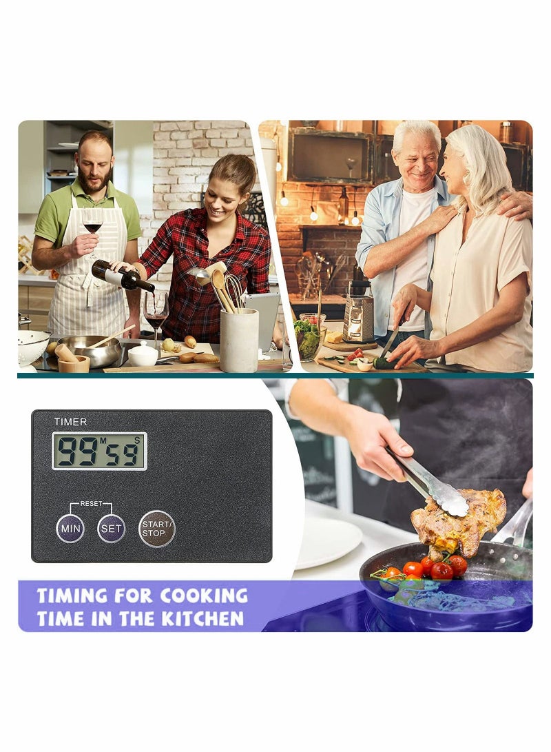 NIBEMINENT 4 Pieces Magnetic Digital Kitchen Timer by Professional Chefs Lightweight Cooking Baking Portable Countdown Alarm - Image 2