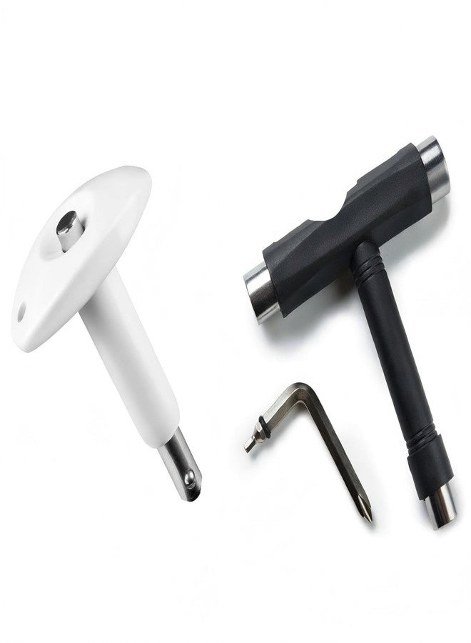 Lanties Skate Tools Kit Multi Function Portable Skateboard Bearing Press Tool Bearing Puller T Tool Accessory with T Type Allen Key and L Type Phillips for Roller Skates Skateboards Scooters - Image 1