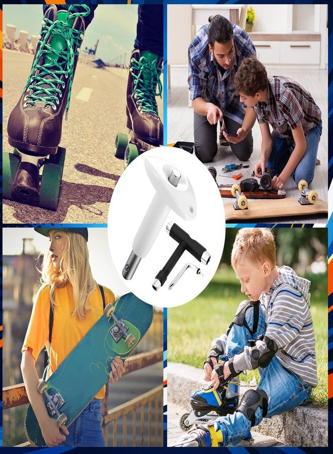 Lanties Skate Tools Kit Multi Function Portable Skateboard Bearing Press Tool Bearing Puller T Tool Accessory with T Type Allen Key and L Type Phillips for Roller Skates Skateboards Scooters - Image 5