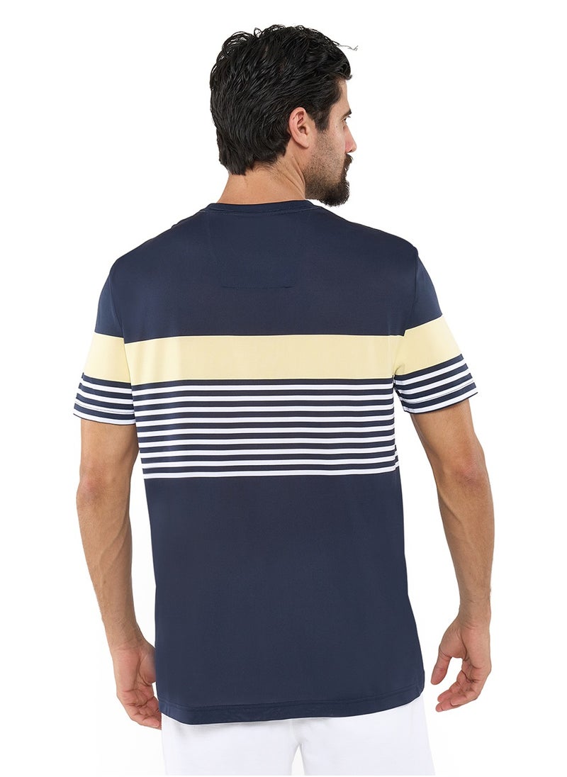 NAUTICA Contrast Striped Relaxed Dry-fit Crew Neck T-shirt  - Image 3