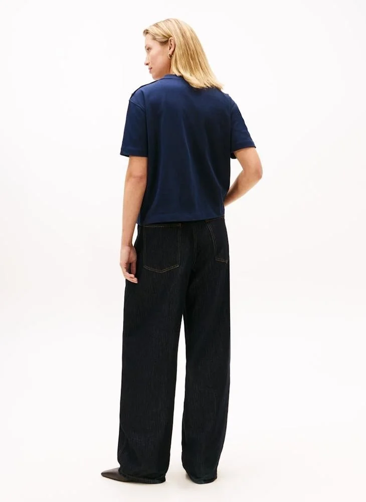 تومي هيلفيغر تيشيرت بياقة دائرية برسومات