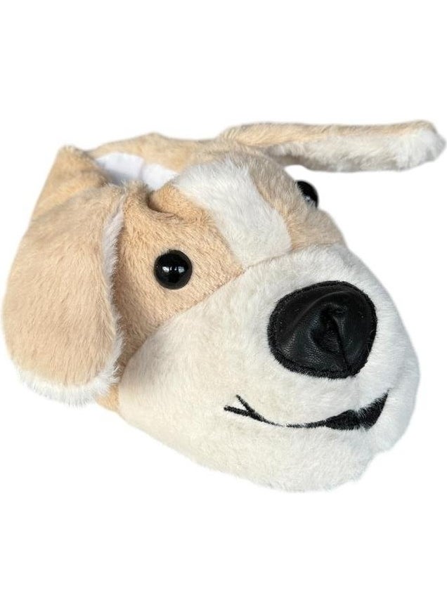 Liger - Cute Dog Figured Kids Slippers Beige - Image 1