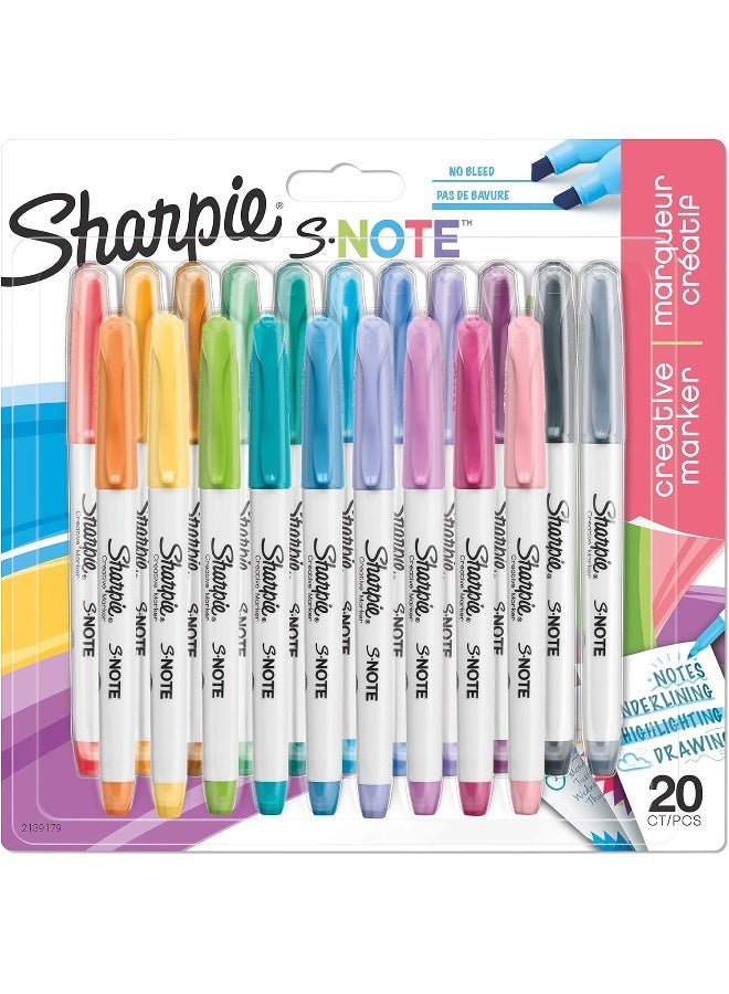 Sharpie S-Note Creative Markers Set - 20 Colors - Image 1