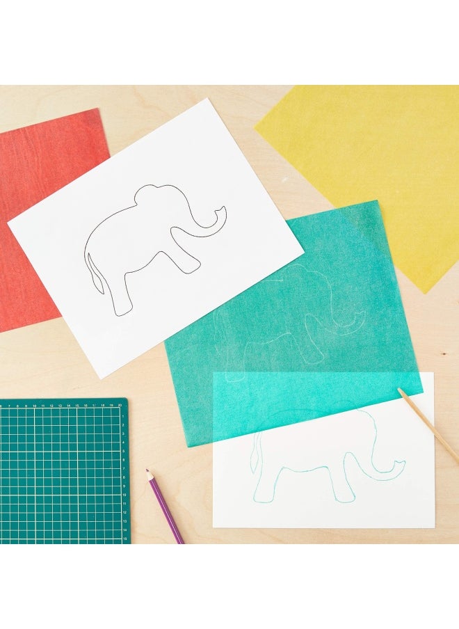 Juvale - Carbon Paper For Tracing On Fabric Wood And Canvas 5 Colors 9 X 11 In 50 Sheets - Image 1